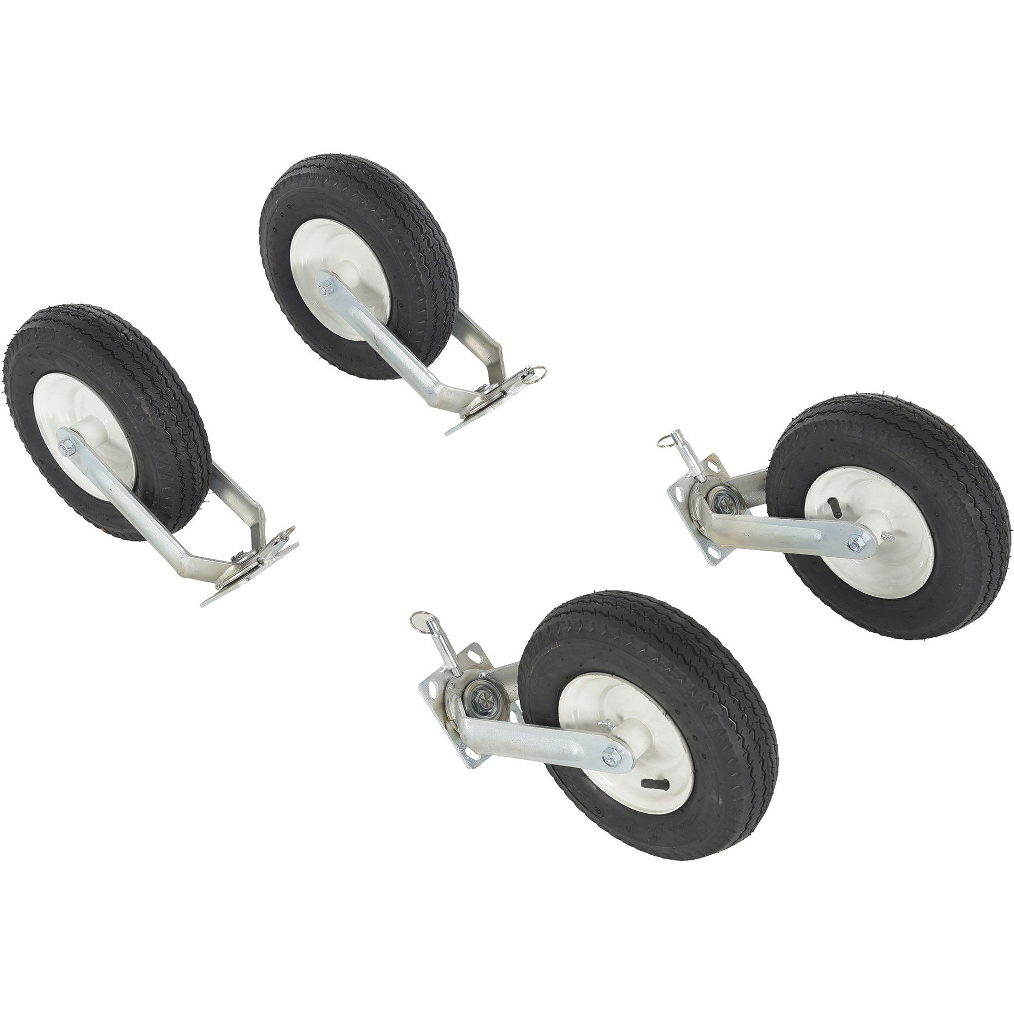 Vestil Pneumatic Rubber Casters for Aluminum Gantry Cranes - 12in. x 3.5in., 1500-Lb. Capacity, 4-Position Lock, Model# AHA-PNU-RF